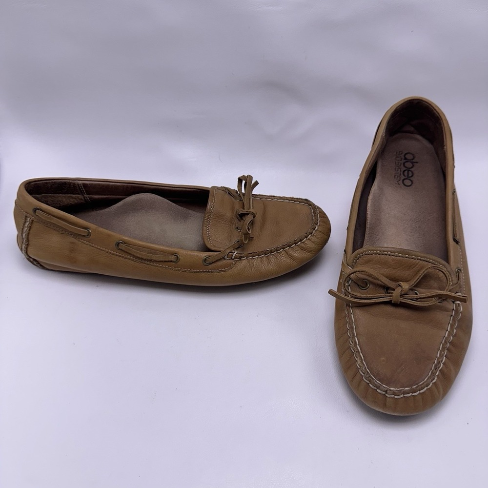 Abeo Marilee Leather B.I.O.system Driving Moccasin Loafers Womens 10N Brown